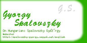 gyorgy spalovszky business card